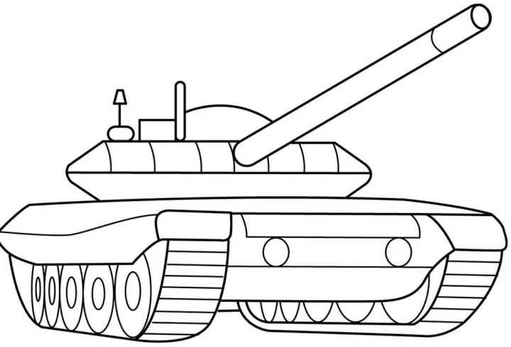 Раскраски Танки — Военный танк